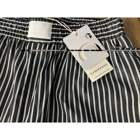Commense Pants Gray White Stripe Large High Rise Wide Leg Pockets NWT - Picture 10 of 10